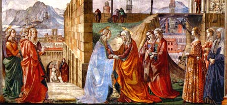 La visitazione della Vergine Maria alla cugina Elisabetta dans immagini sacre 0531-w