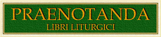 Praenotanda Libri Liturgici